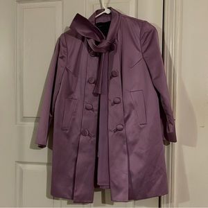 BCBGMAXAZRIA SATIN  COAT XS